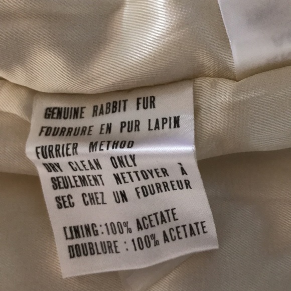 Genuine rabbit fur ecru jacket - Picture 6 of 7